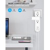 PHOCAR Slim Outlet Extender with USB, Portable Multi Plug Extender