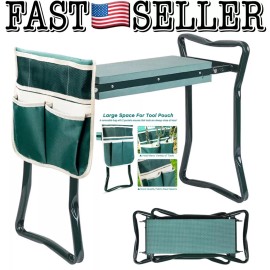Sheliqaue Foldable Garden Kneeler Bench Kneeling Soft Eva Pad Seat With Stool Pouch - NIB!