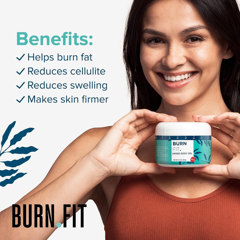 Burn Fit Body Gel, Lightweight Anti-Cellulite Workout Enhancer for Belly