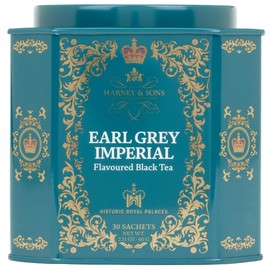 Harney & Sons HRP Earl Grey Tea, 30 Sachets, HRP Earl Grey Imperial (Tin Design May Vary)