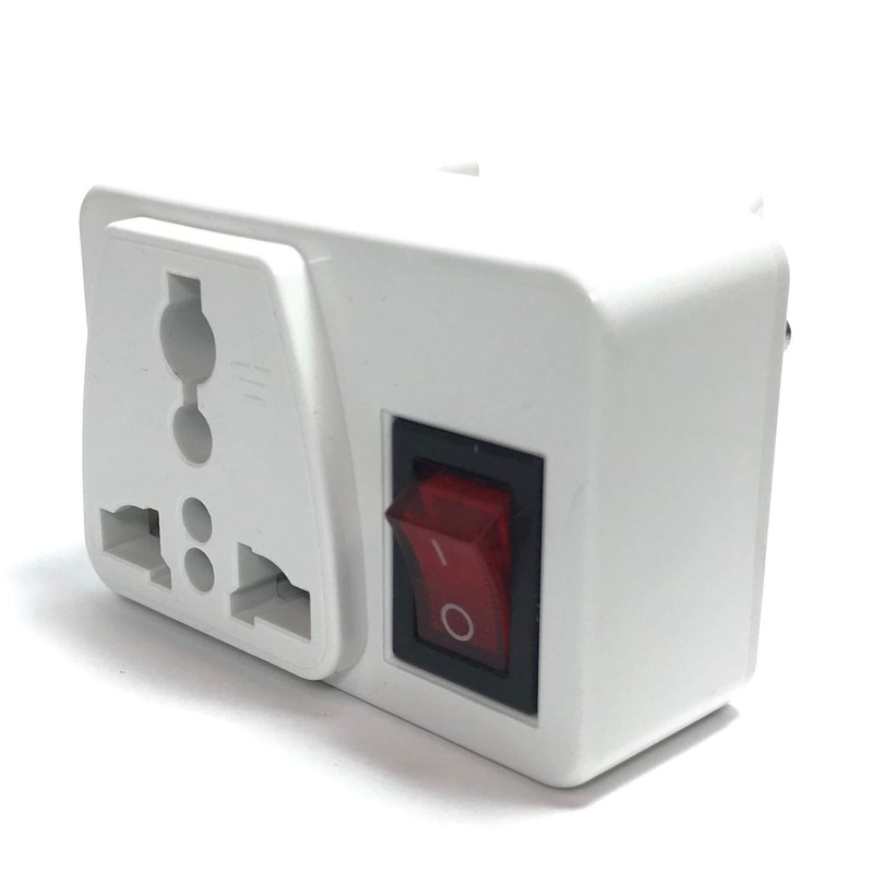 Norstar Universal Plug Adapter with ON/Off Power Switch for European