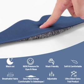 3D Sleeping Eye Mask Eye Covers Memory Foam Sleep Masks Airplane Light Blocking Blackout Blindfold Night Eye Mask for Sleeping Side Sleeper