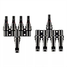 RICH SOLAR One Pair Solar Panle Branch Connectors MMMMF+FFFFM Solar Panel Connectors