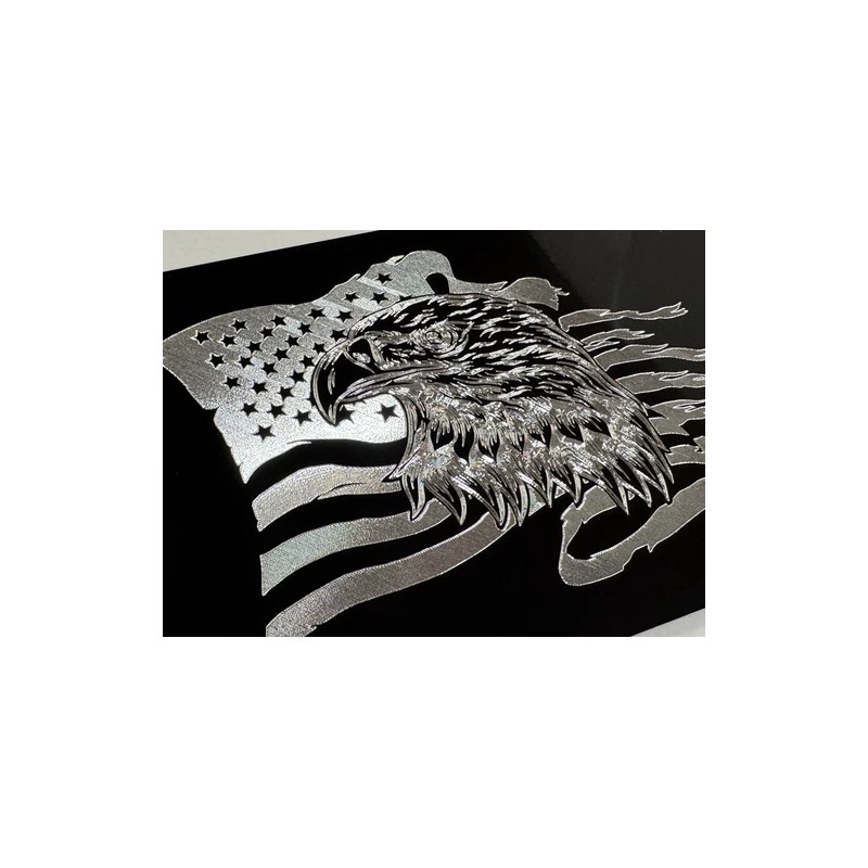 Diamond Etched Products Engraved US USA Flag Eagle Patriotic Car