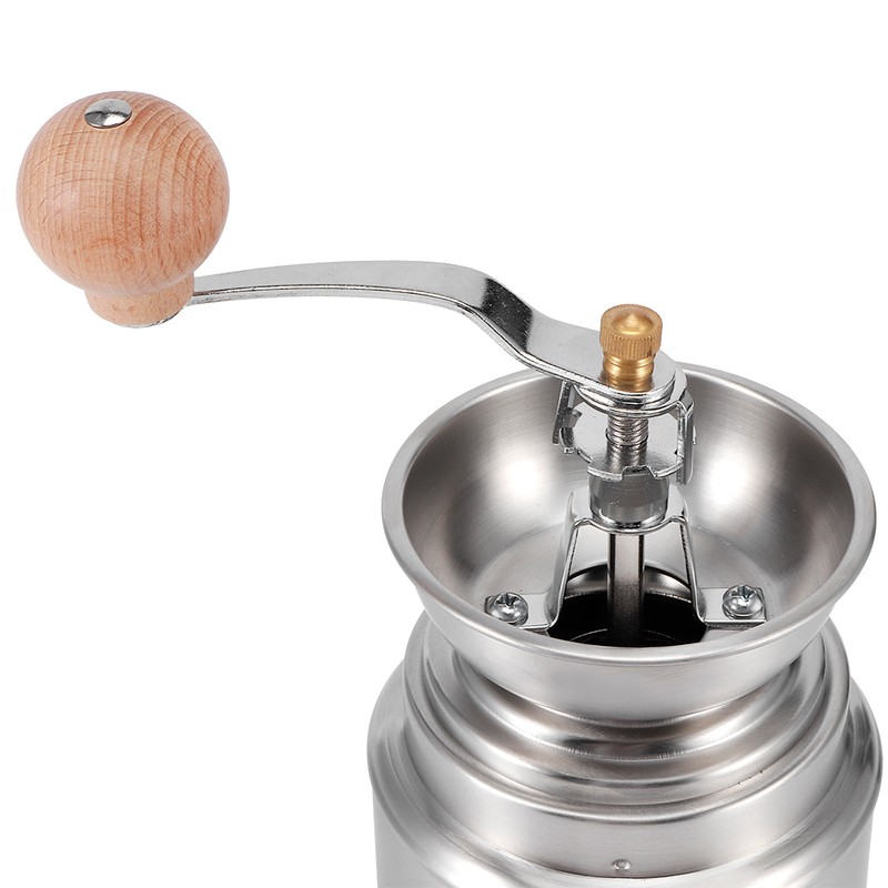 Portable Stainless Steel Manual Coffee Grinder Adjustable Coffe Bean Pepper