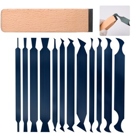 12-PCS Cabinet Scraper Set with Burnisher - Multi-Shaped Card Scrapers for Woodworking, Precision Wood Scraper Kit for Fine Finishing & Shape Shaping, Handcrafted Card Scraper for Woodworking Project