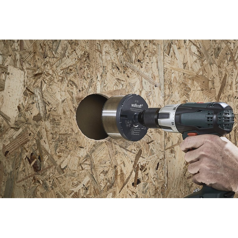 Wolfcraft 2155000 Super-hole saw accessory, 5 PieceCut depth: 40 mm,