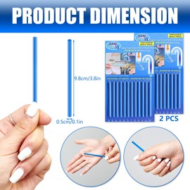 Drain Cleaning Stick, Sink Drain Stick, Deodorizer Sticks for Tub, Sink, Drain (2 Pack)