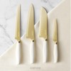 CAROTE 12PCS Kitchen Knife Set, Healthy Gold Titanium Coating Knife