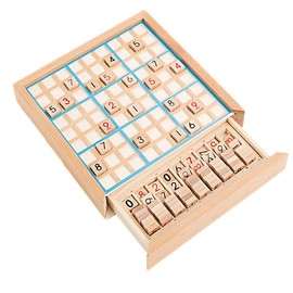 Sudoku Brain Training Tabletop Board Game 9 Block Puzzle Educational Toy Puzzle Wooden Number Place Number Brain