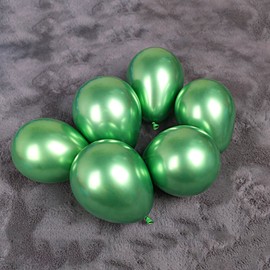 5 Inch Small Metallic Balloons Green, Mini Green Chrome Helium Balloons for Party Decoration (Diameter 12 cm/100 Pieces)