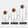 MOLADRI 800ML/27Oz Clear Glass Storage Cute Canister Holder Ball Wood