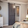 SMARTSTANDARD 5ft Barn Door Hardware Kit, Sliding Door Hardware, Heavy