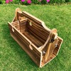 Portable Wooden Picnic Table with Storage Basket - Folding 2-in-1