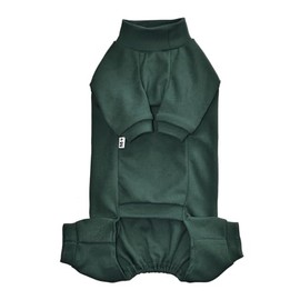 Sphynx Cat Four Leg Warm Fleece Pajamas Elastic Pet Clothes for Hairless Cats Surgery Recovery Suit for Sphynx, Devon, Cornish (Green, M+ (7-8.6 lbs))