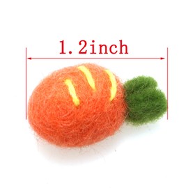 HJ Garden 5pcs Wool Felting Carrots, Home Decoration Ornament Gift, Orange
