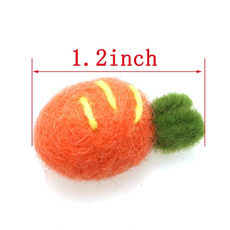 HJ Garden 5pcs Wool Felting Carrots, Home Decoration Ornament Gift,