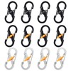 Pack of 12 Mini Carabiner Keychains, Zipper Anti-Theft Buckle, Backpack