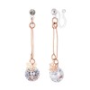 Women's CZ Snow Earrings, Long Non-Hole Earrings, Resin, Swinging, Cubic