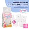 BABY born Borsa per pannolini rosa/grigia per bambole – Include