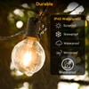 100ft Outdoor String Lights Waterproof/Connectable/Dimmable with 52 LED Shatterproof Bulbs,2-Pack