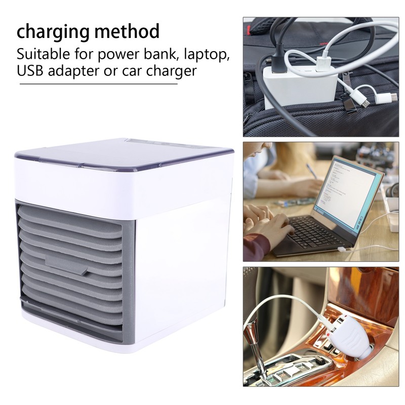 Air Cooler Mini Air Conditioner Fan USB Powered Humidifier Purifier