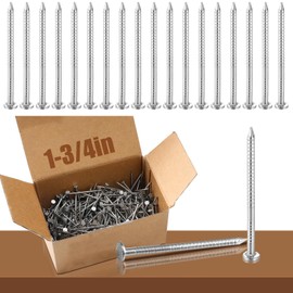 Tandefio 2 Pound Box Siding Nails Roofing Tile and Slating Rust Resistant 304 Stainless Steel Hardware Nails for Redwood Cedar Wood Siding Nail Decking Roof Slating(1-3/4 Inch)