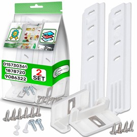 Set of 2 tow hinge for attaching the door of the built-in refrigerator to the front with the original code 9086322 for Liebherr 1878720 for Miele 015730361 for Smeg - ONIX TECH