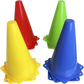 CampTeck U7154, sports traffic cone, sports pylons, marking cone, traffic traffic cone, marking cone, multi-coloured, pack of 12