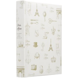 ナカバヤシ 背丸ブック式/L判３段/240枚収納（アンティークイラスト）BPL-240-5-V ホワイト