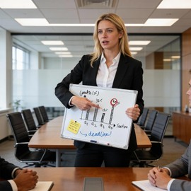 Lockways Dry Erase Board, 18 x 12 Magnetic Whiteboard Dry Erase