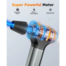 Compressed Air Duster, 330000RPM Super Power Electric Air Duster Cordless Air Blower Rechargeable 3-Gear Adjustable Mini Blower Turbo Fan Dust Blower for Keyboard, Computer, Car, Home and Outdoor