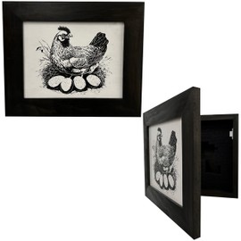 Hidden Gun Safe Farmhouse Chicken And Eggs Decoration - Concealed Gun Cabinet by Bellewood Designs