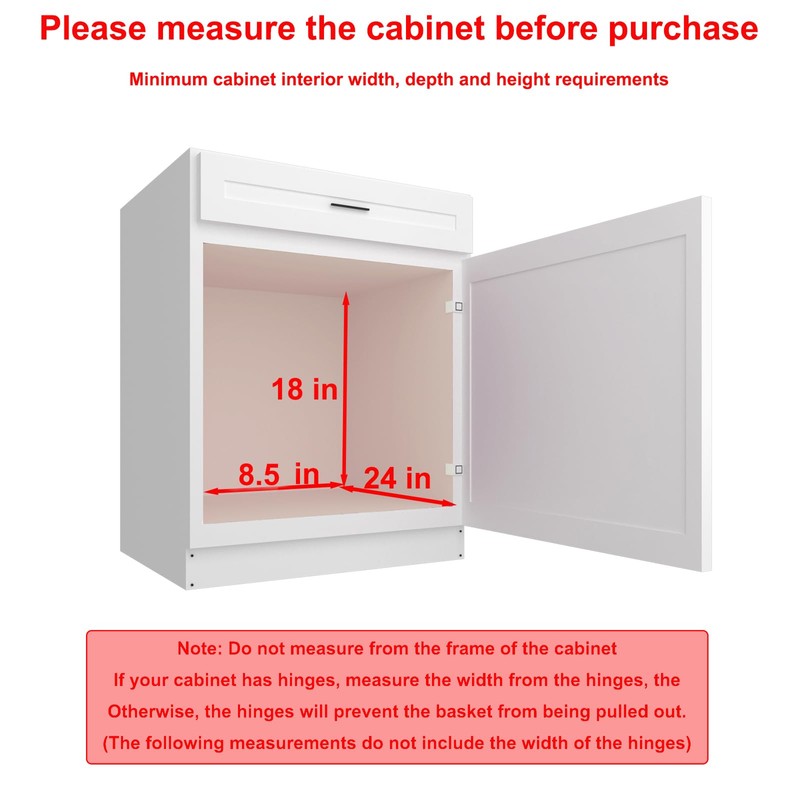 Sikarou Pull Out Cabinet Organizer 7" W x 21" D
