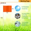 20Pack Orange Marking Flags, JIZHGRAD 13x4x5 Inch Marker Flags Use