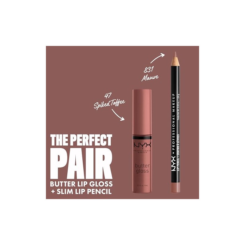 NYX PROFESSIONAL MAKEUP Butter Gloss Brown Sugar, Non-Sticky Lip Gloss