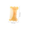 BIUDECO Natural Sheep Horn Wide Tooth Comb Thickened Carved Massage