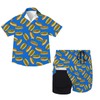 Juload Hot Dog Boys Hawaiian Outfit Kids 2 Pieces Button