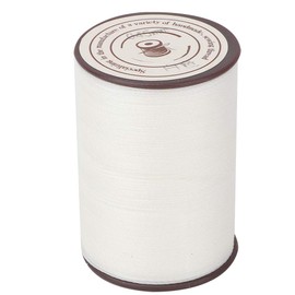 0,45 Mm 160 M/Rollo Cordón de Cera para Costura de Cuero, Cordón de Hilo Encerado de Poliéster para Bricolaje Artesanal de Cuero Y Fabricación de Joyas Hilo de Coser de Cuero de Buena(Blanco)