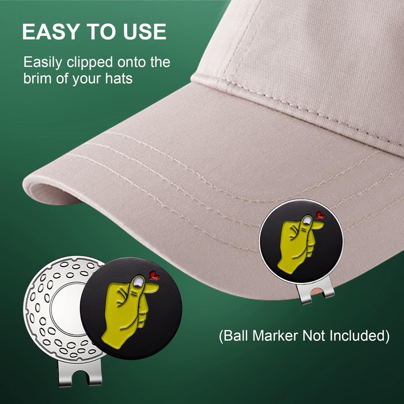 GHHJX Magnetic Golf Ball Marker Hat Clip Golf Ball Marker