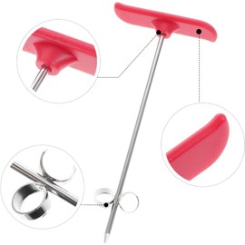 2 Pack Red Manual Vegetable Spiral Knife Kitchen Tool - Stainless Steel Screw Slicer for Carrots - Cucumbers, Zucchini, Potatoes, Apples, Salad Chopper & Fruit Corer Spiralizer (6.5 inches)