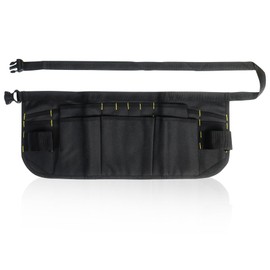 Klmnop Waist Tool Apron, Multi-Pocket Window Tint Tool Belt Bag with Adjustable Belt for Window Tint Tools Gardening Tools Car Wrapping(Black)