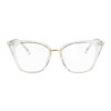 Fullwosing Glasses Womens Stylish Cat Eye Glasses Transparent White Frame