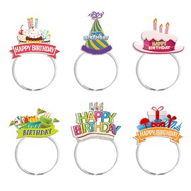 Felimoa Birthday Headband for Birthdays, Celebrations, Party Goods, Set of 6