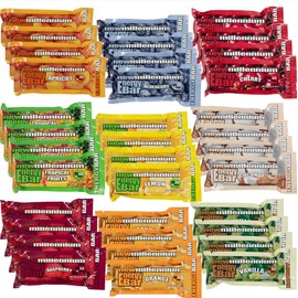 SOS Food Lab Emergency Food Bar (36 Energy Bars, 9 Assorted Flavors) - 400 Calorie, Low Sodium, Nutrient Dense Millenium Bar - Ready to Eat, 5 Year Shelf Life Survival Food for Disaster Preparedness
