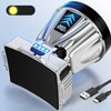 Super Bright Headlamp 90000lm Silver Rechargeable 1600mAh Battery Adjustable Headband