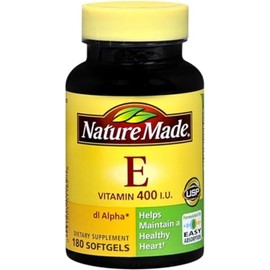 Nature Made dl-Alpha Vitamin E 400 IU Softgels 180 Soft Gels (Pack of 8)