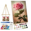 ATDMS Paint by Numbers Kit for Adults with Easel Flowers
