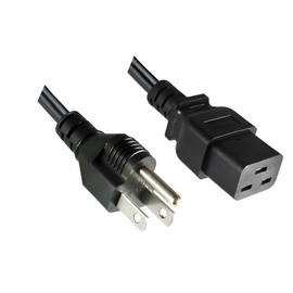Power cable USA/IEC60320 °C19 1.8 m Black 12/YC18, SJT AWG 16
