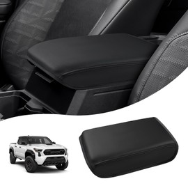 Autorder Center Console Cover for 2024 2025 2026 Toyota Tacoma Accessories Armrest Cover Anti-Scratch Middle Console Pad Leather Armrest Protector
